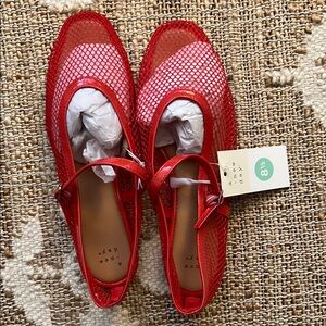 NWT Target Red Mesh Flats